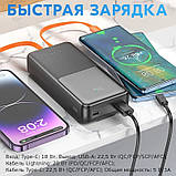 Power Bank повербанк J119A-20000 mAh Швидке заряджання Чорний, фото 4