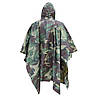 Тактичний дощовик-пончо для військових 140х110 см, Камуфляж / Універсальний плащ-накидка від дощу для ЗСУ, фото 10