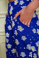 Женские бриджи на резинке синего цвета в принт 172R66 Ager M H[, код: 8236369