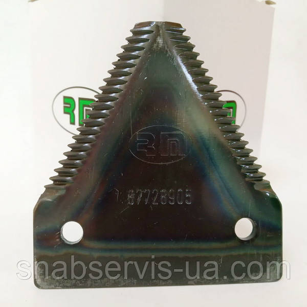 Сегмент ножа жниварки на техніку CNH, крупна насічка, фото 1