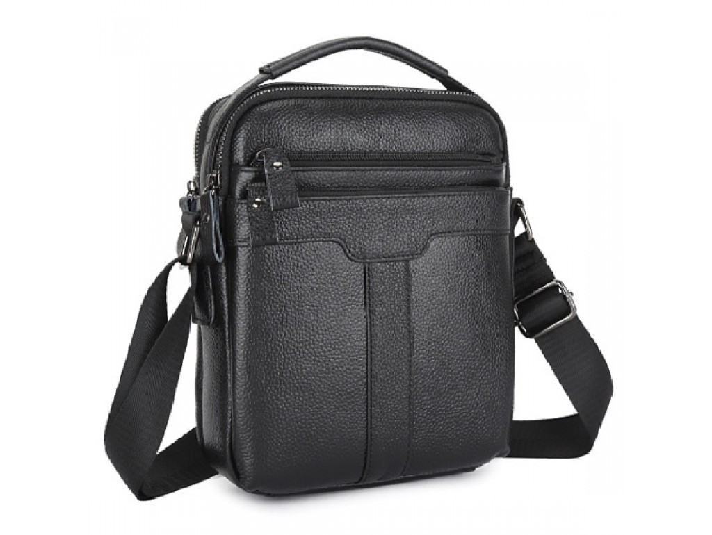 Чоловіча сумка-месенджер через плече з натуральної шкіри, фото 1