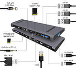 Док-станція USB-C 10в1 (USB-хаб + HDMI/VGA/PD/картридер/LAN/3.5-мм аудіо) Cablexpert A-CM-COMBO1- MegaLavka, фото 4