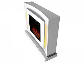 Декоративний електричний камін обігрівач з порталом, камінокомплект для дому ArtiFlame Lucca AF23S Білий, фото 4