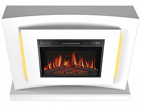 Декоративний електричний камін обігрівач з порталом, камінокомплект для дому ArtiFlame Lucca AF23S Білий, фото 2