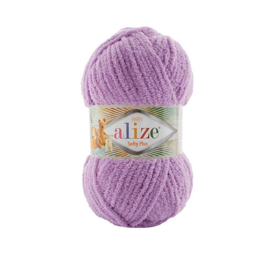 Пряжа плюшева Alize Softy Plus (Алізе Софтлі Плюс), Світла лаванда №885, 100гр., 120м.