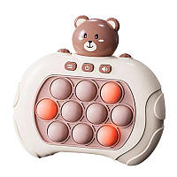 Електронна приставка Pop It консоль Quick Push Game Pop It антистрес іграшка Ведмедик