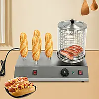 Аппарат для приготовления хот-догов Аппарат для приготовления хот-догов с 4 нагревательными оправами Аппарат