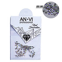 Стразы для дизайна ногтей Swarovski ANVI Professional "Crystal Pixie" №SS03, 100 шт