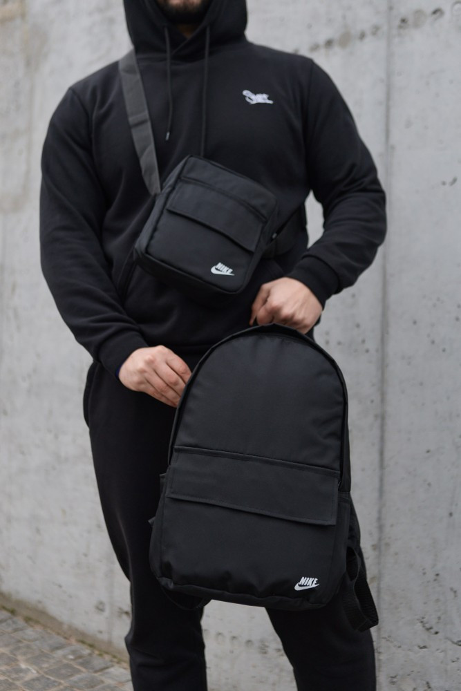 Комплект рюкзак+ барсетка Base Nike белое лого