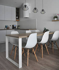 Комплект опор для столу з металу 600×70 мм, H 730 мм 2 шт Білий