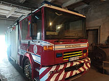 Виробництво та заміна лобового скла триплекс на пожежній машині Dennis Sabre у Нікополі (Україна). 14