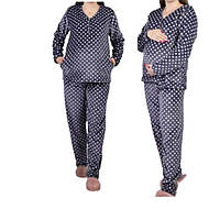 Пижама теплая кофта штаны для кормящих мам размер S/M