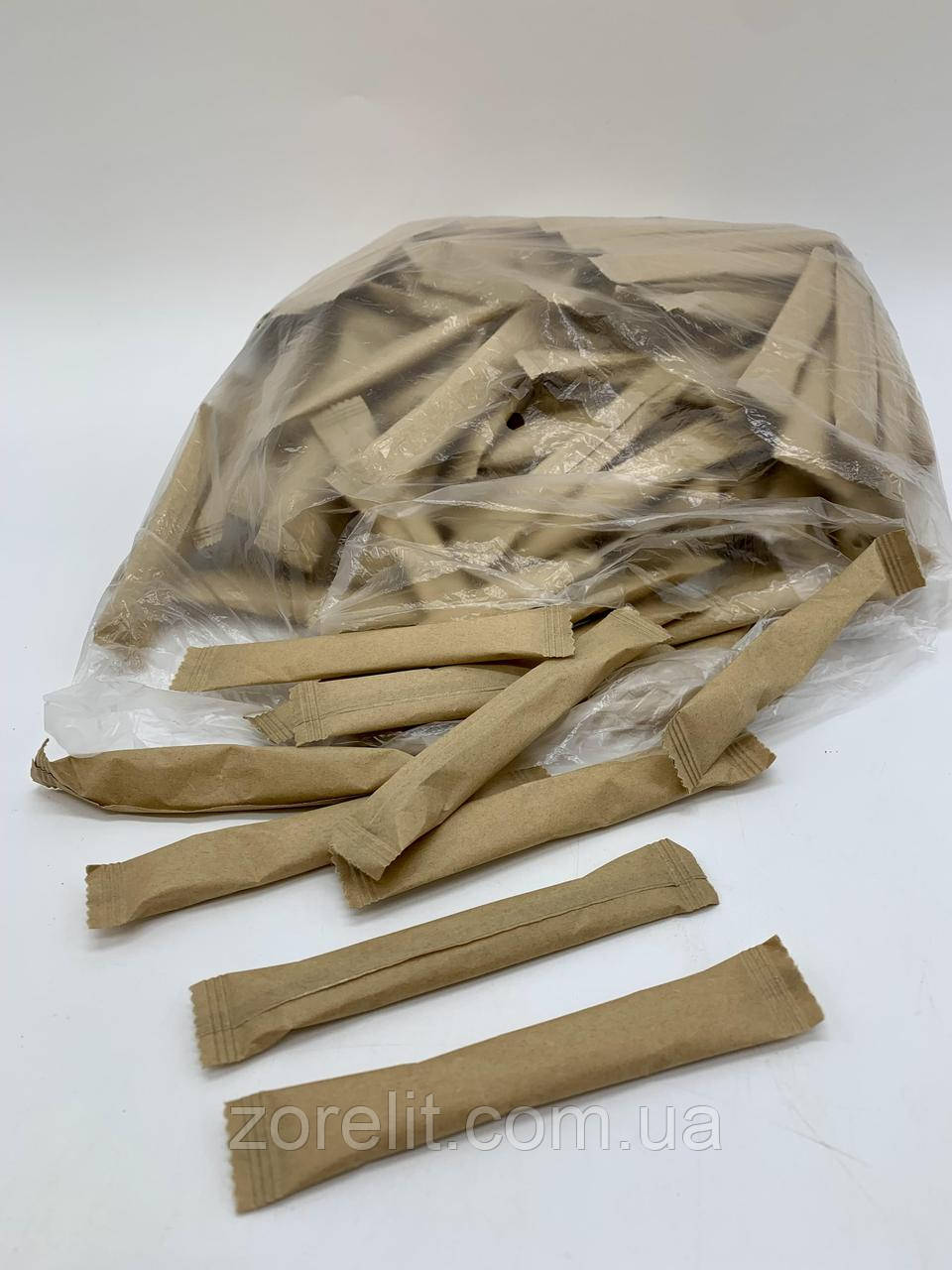 Цукор білий у стиках крафтових 5 г 1 кг (200шт/пач) 10уп.міш.
