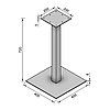 Підстілля каркас для столу з металу 400×400mm, H=720mm, фото 9