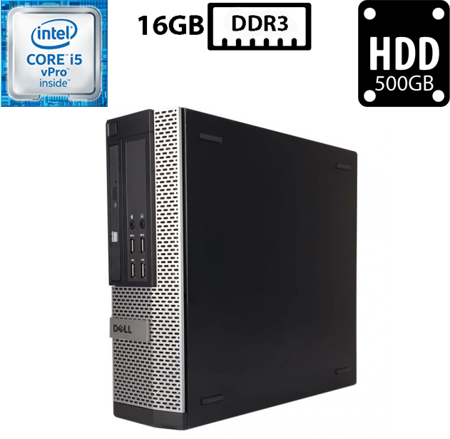 Комп'ютер Dell Optiplex 9010 SFF/Core i5-3570 3.40GHz/16GB DDR3/HDD 500GB/Intel HD Graphics 2500 Б/В