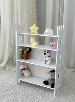 Дитяча поличка біла для іграшок, фото 4