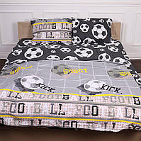 Комплект постельного белья двухспальный Бязь Football Black 175*210 см