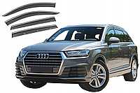 Дефлектор Окон Audi Q7 2015-2020 (скотч) TopVisor c хром молдингом