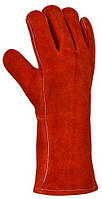 Краги зварювальні, з підкладкою D-FIRE,червоний спилок,розмір 10  арт.3850 ДОЛОНІ