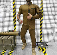 Тактическая форма рип-стоп 3в1 койот армейский костюм китель+брюки+футболка весна-лето XL prp