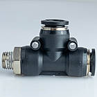 Фітинг пневматичний APD10-03 т-подібний під шланг D10, різьблення R 3/8"