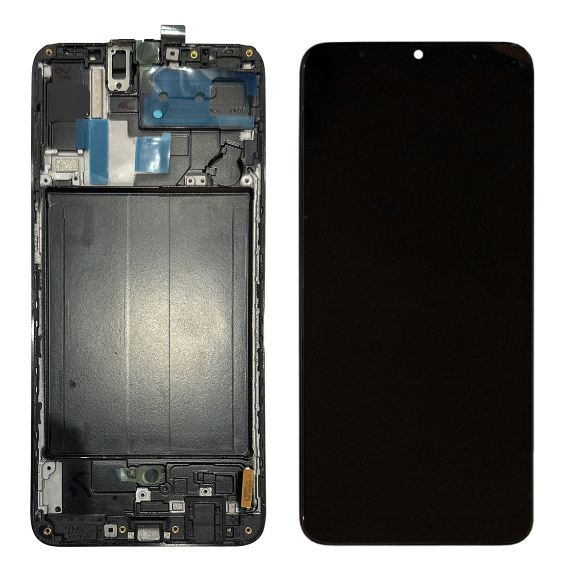 Дисплейний модуль (екран) для Samsung A705 Galaxy A70 (2019) чорний Знятий з оригіналу з рамкою