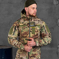 Весенняя куртка Battle мультикам тактическая куртка флисовая со вставками софтшел и липучками под шевроны prp