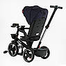 Дитячий триколісний велосипед — коляска Best Trike Marco 9155 / 331-09 з батьківською ручкою Синій, фото 2