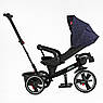 Дитячий триколісний велосипед — коляска Best Trike Marco 9155 / 331-09 з батьківською ручкою Синій, фото 6