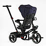 Дитячий триколісний велосипед — коляска Best Trike Marco 9155 / 331-09 з батьківською ручкою Синій, фото 4