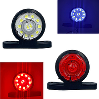 Боковые фонари LED/ЛЕД габариты заноса прицепа для грузовых авто 12V рожки в резиновом корпусе