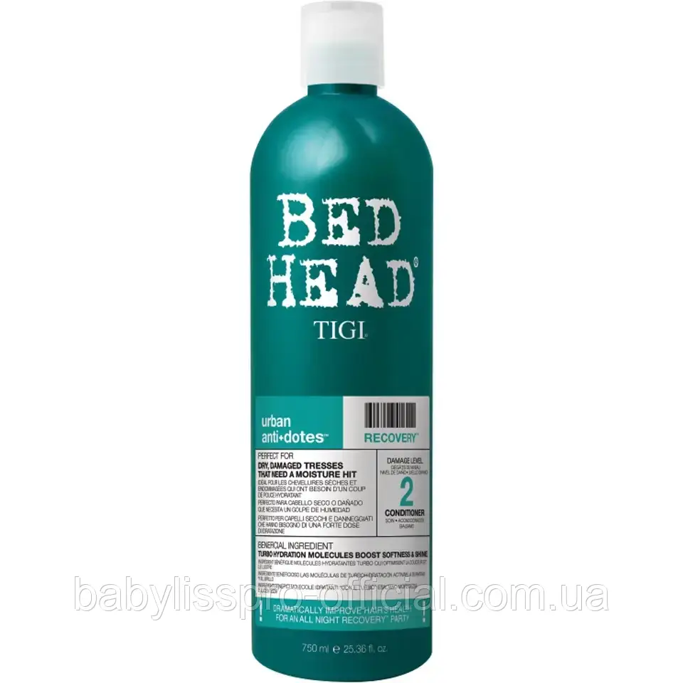 Зволожуючий кондиціонер для сухого та пошкодженого волосся Tigi Bed Head Recovery Conditioner Moisture Rush 750мл