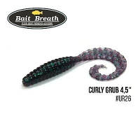Силікон Bait Breath Curly Grub 4.5" (8шт) (Ur26 Junberg/green seed)