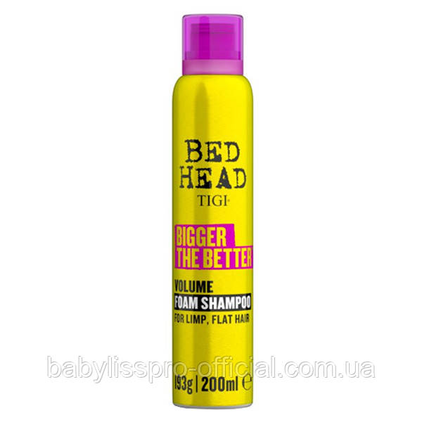 Шампунь-пінка для об'єму волосся Tigi Bed Head Bigger The Better Volume Foam Shampoo 200мл