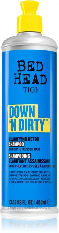 Очищаючий шампунь Tigi Bed Head Down’N Dirty Shampoo 400мл