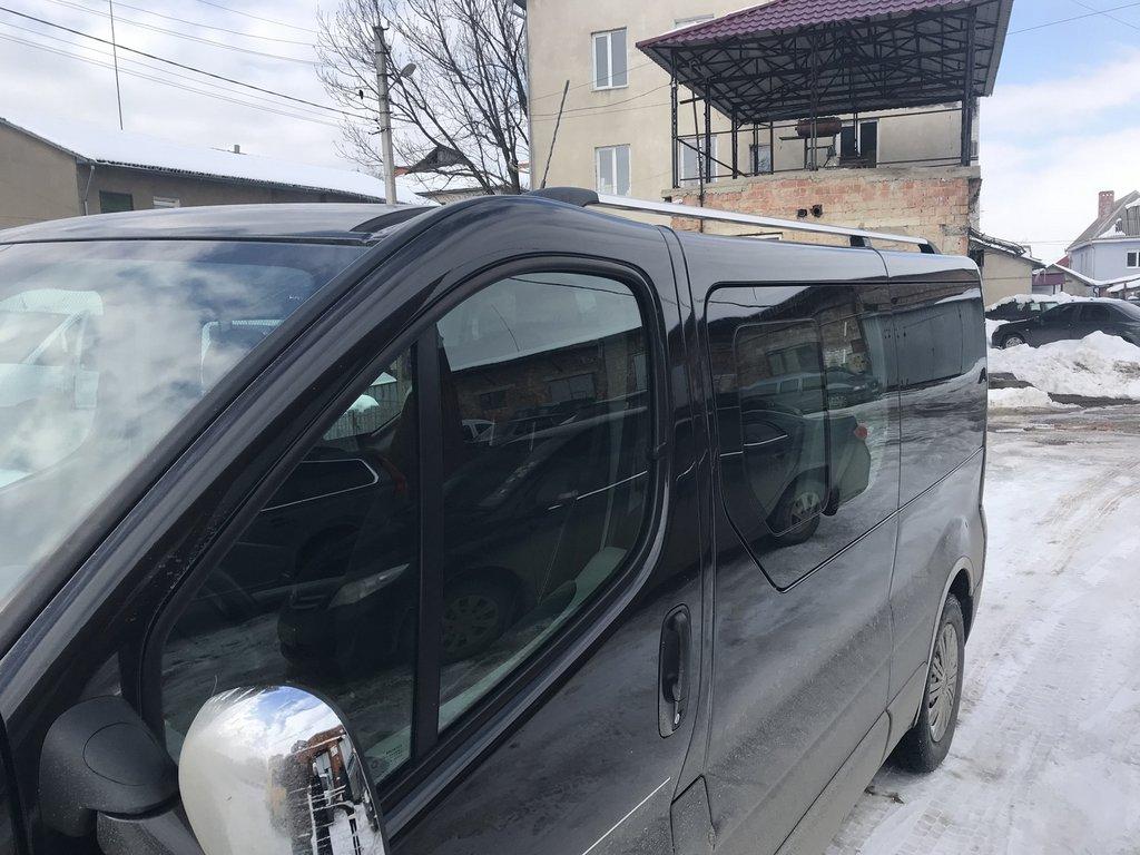 Рейлинги Хром Короткая, пластиковые ножки для Renault Trafic 2001-2015 гг - фото 9 - id-p2111192151