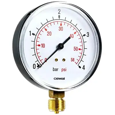 Манометр вертикальний Cewal d63 1/4" 4 бар (91463211)