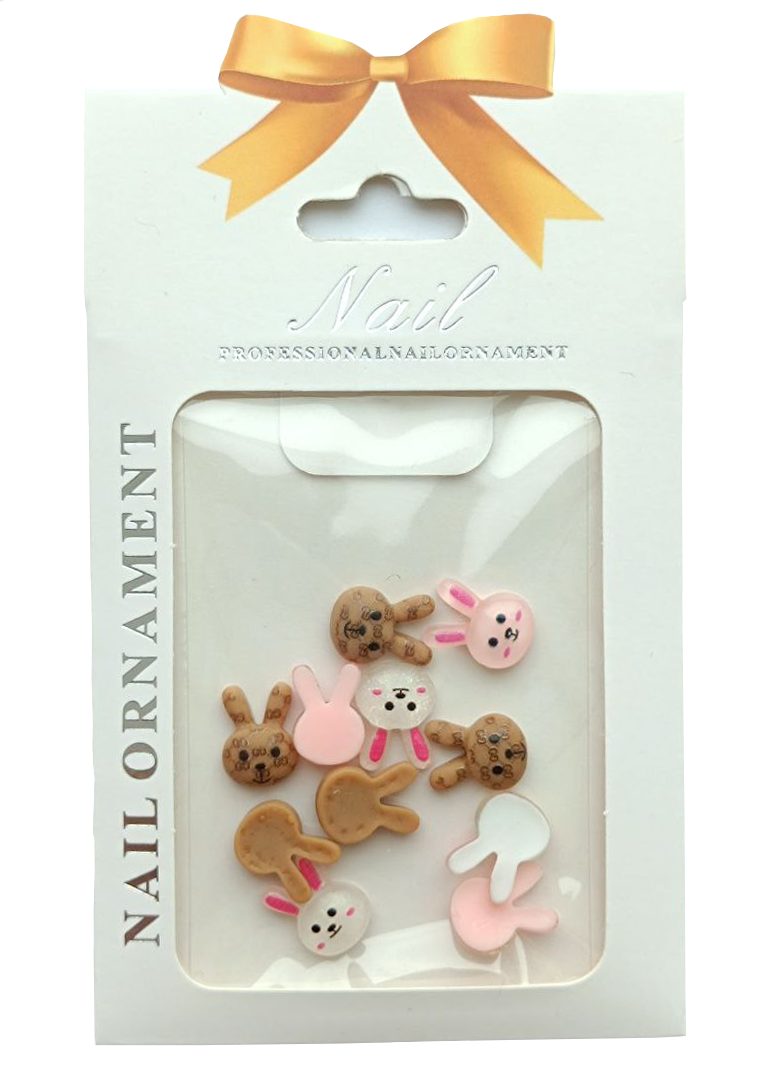 Об'ємний декор для нігтів No7 (зайчики), фото 1