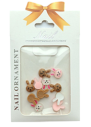 Об'ємний декор для нігтів No7 (зайчики)