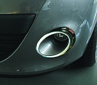Окантовка противотуманок 2008-2011 (2 шт, нерж) для Renault Megane III