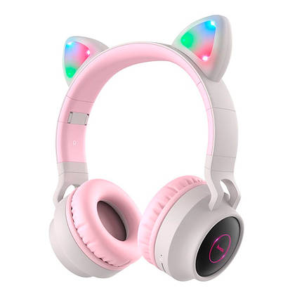 Бездротові Bluetooth-навушники HOCO W27, Pink/Gray, Box, фото 1