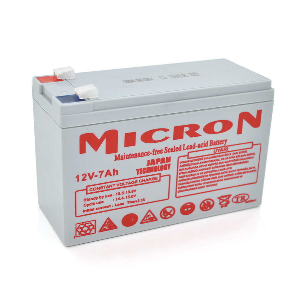 Акумуляторна батарея Micron MCN-12/7 12 V 7 Ah ( 150 x 65 x 95 (100)) Gray Q10