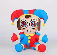 Мягкая игрушка Клоун Помни Сидящий Цифровой Цирк / Clown Pomni The Amazing Digital Circus 25 см (1009770)