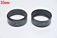 55 мм Бленда Метал Циліндричний стандарт для об'єктива Nikon Canon Sony та ін.