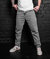 Мужские серые классические джинсы демисезон 33