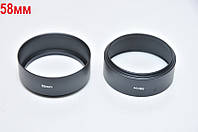 58 мм Бленда Метал Циліндричний стандарт для об'єктива Nikon Canon Sony та ін.