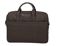 Мужская сумка для ноутбука до 17" кожаная Katana темно-коричневый
