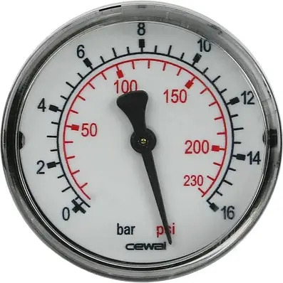Манометр фронтальний Cewal d63 1/4" 16 бар (91469511)