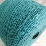 Пряжа шерсть мериноса 100% у бобінах, морська хвиля, фото 2