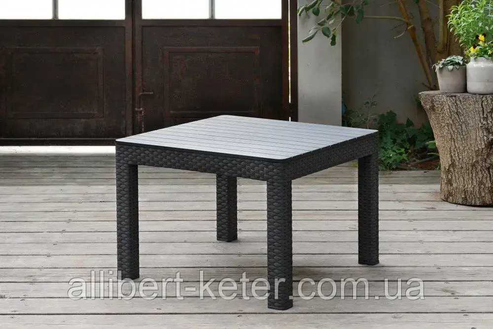 Комплект меблів зі штучного ротангу CHICAGO SET WITH SMALL TABLE графіт - фото 6 - id-p2111200078